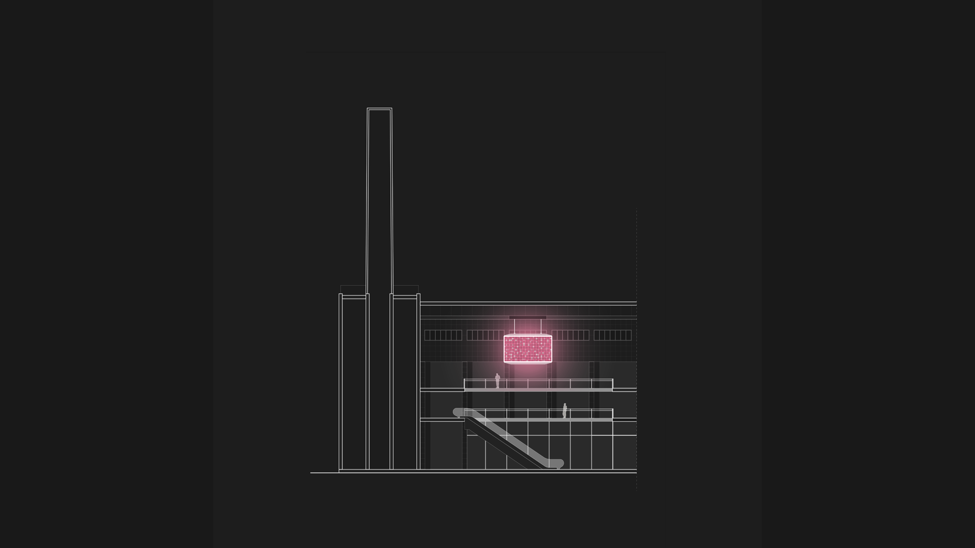 Atmosphere concept sketch at Battersea Power Station
